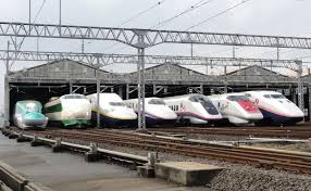 Many shapes of Shinkansen